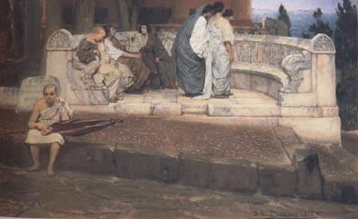 Alma-Tadema, Sir Lawrence An Exedra (mk23) oil painting image